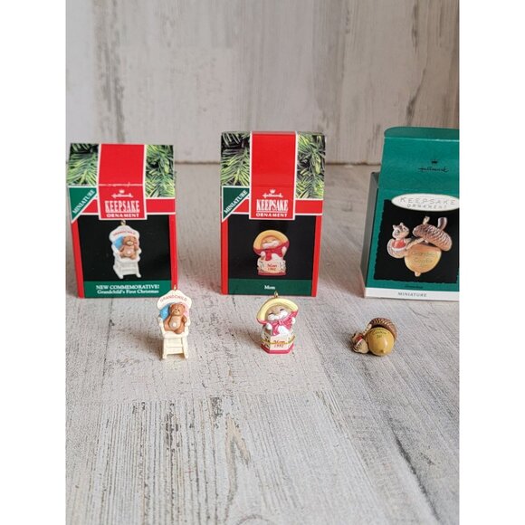 Hallmark miniature mom grandmother grandchild ornament variety set Xmas - Picture 1 of 7